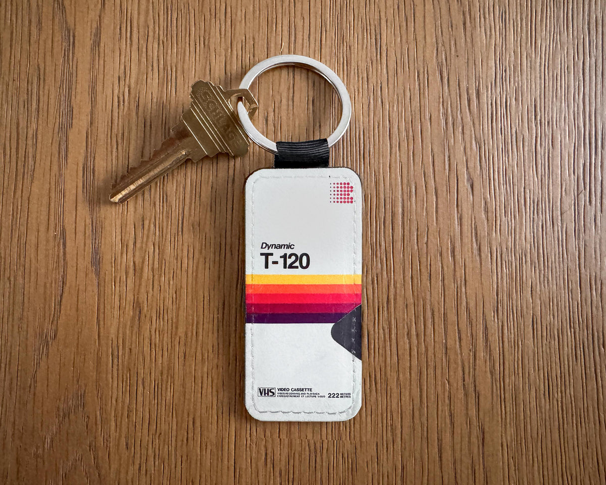 Retro Keychain VHS Tape: 80s 90s VCR Cassette Key Ring Nostalgia