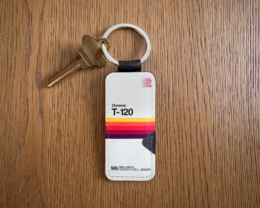 Retro Keychain VHS Tape: 80s 90s VCR Cassette Key Ring Nostalgia