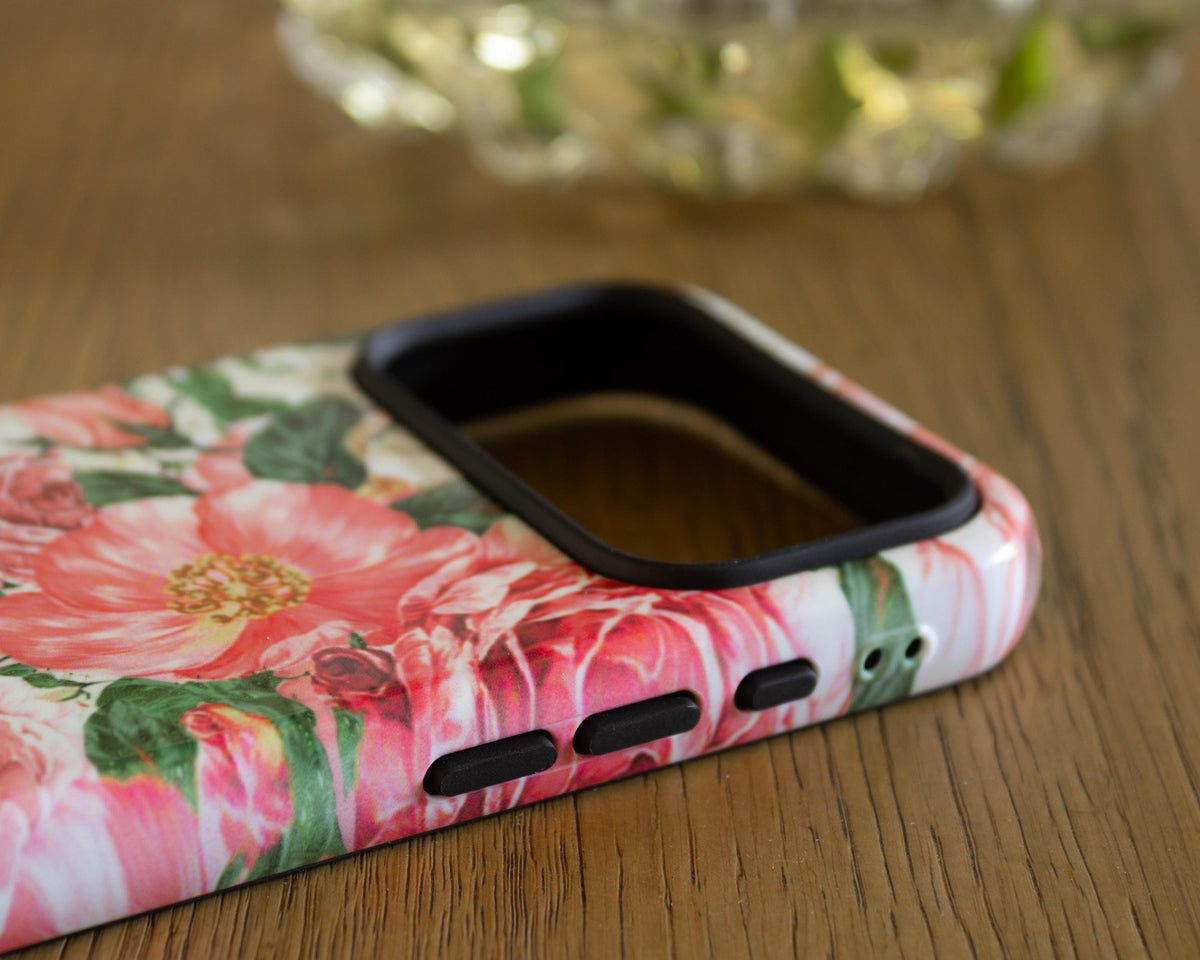 Pink Carnation Floral iPhone 17 Case ( Air,Pro, Max ) MagSafe Tough Cover